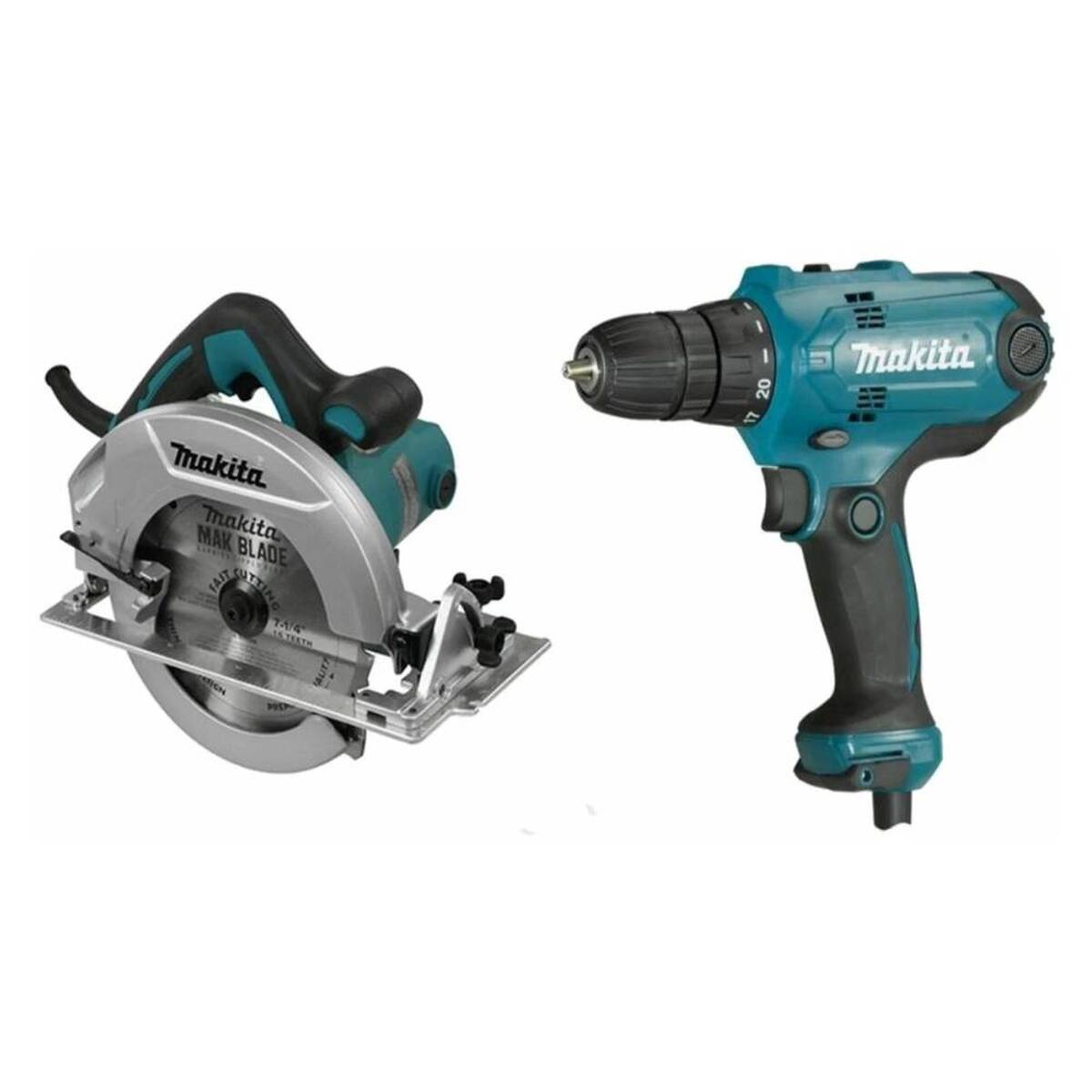 Набор инструментов Makita DK0118 (Дисковая пила HS7600 + Дрель DF0300) — Фото 1